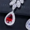 CWWZircons High Quality Cubic Zirconia Wedding Necklace and Earrings Luxury Crystal Bridal Jewelry Sets for Bridesmaids 1040 Q22768352