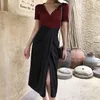 VGH Vintage asymétrique jupe femmes taille haute fendu élégant froncé irrégulière Midi jupes pour femme mode vêtements marée 210421