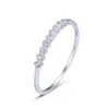 クラスターリングanillos Yuzuk Real 925 Sterling SilverZircon Stackable Match Ring for Fashion Women Cute Fine Jewelryミニマリストアクセサリー