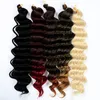 Extensions capillaires synthétiques ondulées longues et profondes de 20 pouces, tresses au Crochet pour femmes noires, tressées 613 bug blonde8263718