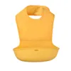 Bavoirs pour bébés Chiffons réglables Burp Bavoir en silicone souple imperméable pour nourrissons tout-petits avec boîte de rangement