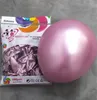 50st / set 10inch glänsande dekoration metall pärla latex ballonger tjocka krom metalliska färger uppblåsbara luftbollar globos födelsedagsfest