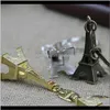 Keychains Fashion Aessories Drop Delivery 2021 Vintage 3D Eiffel Tower French Souvenir Paris Keychain Keyring Key Chain Ring 12Pcs Lot Cytt6