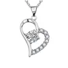 Heart-Shaped 925 Sterling Silver Pendant Necklaces For Women 5A Clear Cubic Zircon Girl Anniversary Fine Jewelry D-122260t