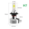 PAMPSEE 2PCS Mini Car Headlight Lampor LED-lampa H4 H7 H11 H8 H9 9006 HB4 H1 9005 HB3 12000LM Auto dimljus 1200k