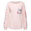 Damen-Bluse mit Leopardenmuster, langärmelig, Rundhalsausschnitt, lässig, lockere Pullover-Oberteile, Blusen, Hemden