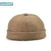 JAMONT new men and women street melon hat trend retro eaves flange landlord hat solid hat Y21111