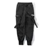 Pantaloni cargo da uomo Nastri neri Block Pantaloni Harem multi-tasca Pantaloni sportivi Harajuku Hip Hop Pantaloni maschili Harem casual 211013