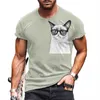 Herren T-Shirts T-Shirts Herren Übergroße 2021 Sommer Lose Kleidung Vintage Kurzarm Mode Amerika Hip Hop Bedrucktes Hemd mit O-Kragen