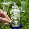 7,8 pouces d'épaisseur Bent Neck Glass Bongs Pipe à fumer bleue Narguilés colorés Peigne Perc Percolator Recycler les conduites d'eau avec un bol en verre transparent de 14 mm pour les fumeurs Cadeau en gros