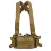 Outdoor Bags Tactical Vest Chest And Abdomen Bag Survival Army Molle System Kit Multi-Function Military Riding Camping Backpack X437A