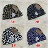 Designer beanie varumärke kepsar för kvinnor män vinter stickade leopard hattar unisex damer varma gorras slips dye stickade mössor