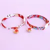 Cat Collars & Leads Sakura Print Collar Japanese Style Cute Fishion With Hollw Bell Pet Dog Necklace Ajustable Kitten Colars For Samll Puppy