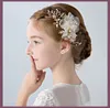 Accessori per capelli da sposa per matrimoni vintage Clips del copricapo Principessa Principessa Crystal Rhinestone Coparino Pearl Crown Headband