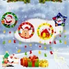 Christmas Toy 1 Set Handcraft Kit Easy-operating Handmade Interest Cultivation Kids Fabric Craft Garland for Education