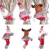 Festas de fivela de cortina de natal suprimentos boneco de neve boneca de boneca cortinas de tieback fecho para casa natal ornamentos decorações de janela