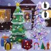 Noël éclairé bonhomme de neige gonflable lumière LED jouet décoration poupées LED Yard Prop pour les fêtes de ménage ornements 211122