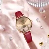 Curren Watches for Woman Fashion Creative Romantic Flower Dial Quartz Ladies Wristwatches Female Clock Q0524