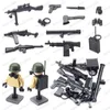 Militare WW2 Figure Armi Building Block Attrezzature di assemblaggio Segnale Soldato Pistola Moc US Army Campo di battaglia Modello Regalo Giocattolo per bambini Y1130