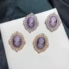 Pins, Brooches Elegant Natural Pearl Breastpin Women DIY Genuine Freshwater With Purple Lady Design Brooch Gifts 2Pieces/Lot
