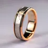 Anello nuziale di lusso femminile bianco quadrato cristallo classico colore oro rosa Set anelli di fidanzamento vintage con pietra zircone per le donne263K