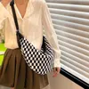 Shopping Bags Bandolera de tela gran con pliegues para mujer, bolso hombro informal, lateral, rejilla alta capacidad, moda verano, 2022 220303