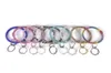 14 farben ins silikon armband schlüsselring mit armbänder glitter kristall strass armband keychain bangle circle auto schlüsselanhänger schmuck