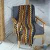Wellenmuster-Teppich, gestrickte Überwurfdecken, europäischer Stil, 4 Farben, Sommersteppdecke, Einfachheit, bequeme Sofadecke