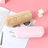 Lovely Girl Plush Pencil Bag Fuzzy Fluffy Pencil Case Makeup Pouch Coin Purse Storage Bag Stationery Container Pouch