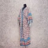 Badkläder täcker Bohemian tryckt lång kimono cardigan bomull tunika kvinnor plus storlek strand slitage baddräkt täcker upp Q995 210420