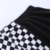 Goth Dark Mall Gothic Grunge Plaid Women Mini Kjolar Pläterad Svart Punk Aestetic Emo Alt Kläder Harajuku Sexig Streetwear Kjol