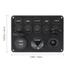 5 Gang 12V Car Marine Boat LED Rocker Switch Panel Waterproof Circuit Digital Voltmeter Dual USB Port Charger Adapters