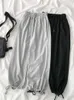 Heliar Kobiety Capris Spodnie Harlem Spodnie Solidne Kieszenie Bawełniane Kobiety Spodnie uprawowe Dla Kobiet Dorywczo Spodnie 2020 Lato Q0801