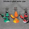 Siliconen DAB RIGHT Hookah Glass Oil Rigs Herb Bubbler Bowl Silicon Bong Mini Pipe Recycler Hookahs
