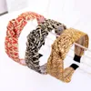 Vintage Straw Braided Bezel Hairband Women Knot Headband Girls Hair Accessories Opaska Do Wlosow Opaski Diademas Headwear