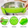 Passoire à clipser en silicone - Passoire à pression pour tous les bols de casseroles - Pour les pâtes aux légumes, la graisse de boeuf hachée - Sans BPA Durable 210626