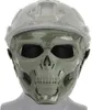 Maschera tattica Protettiva a pieno facciale Occhiali trasparenti Maschera con teschio Doppia modalità Design da indossare Cinturino regolabile Taglia unica per tutti3443012