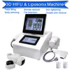 Liposonic Body Shaping Slimming Machine 3D HIFU Hoge intensiteit Gerichte ultrasone klankrimpelverwijdering Twee schermen kunnen tegelijkertijd werken