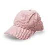 25pcs 로트 Seersucker 생일 모자 해군 Ginham Kids Cap GA 창고 빨간 줄무늬 유아용 모자 Domil037