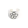 INS Trendy Daisy Flower Open Rings For Women Men Vintage Punk Friendship Couple Ring Wedding Party Jewelry