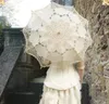 Parasols en coton broderie Parapluie en dentelle antique pour mariage mariée demoiselle d'honneur accessoires photo 12pcs / lot expédition rapide en gros