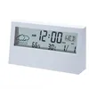 Desktop Digital Alarm Clock for Kids Bedside Home Student Transparent Humidity Temperature Clocks