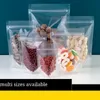 Sacos de embalagem dos doces do alimento transparente lustrosas sacos de embalagem de 100 pcs e feijões do grão e dos feijões