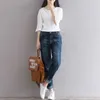 Boyfriend Jeans High Waist Harem Pants Women Trousers Casual Plus Size Loose Denim 211129