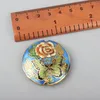 Cor de cloisonne artesanal grande borboleta peony redonda de pisncha de miçanidade acessórios de cobre de cobre Jóias Diy Fazendo pingentes de colar longos