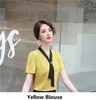 Kadın Bluzlar Gömlek 2021 İlkbahar Yaz Kısa Kollu Üniforma Stilleri Kadınlar Iş Giyim OL Bluz Casual Giysileri