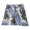 Fashion casual denim short skirt women wild tie-dye bag hip mini spring summer Korean high waist 210420