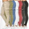Nieuwe Dames Jeans Stitching Three Dimensional Pockets Broek strakke pasbroek Q0802
