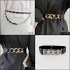 & Fashion Aessories Gold Chain Belt Elastic Sier Metal Waist Belts For Women Ceiture Femme Stretch Cummerbunds Ladies Coat Ketting Riem Wais