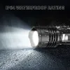 Rechargeable Super Bright XHP99 LED Flashlight with Pen Clip Built-in Large-capacity Lithium Battery Can Illuminate 500 Meters